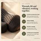 ArchRest heat, airbag massage, vibration massage, cordless and rechargeable